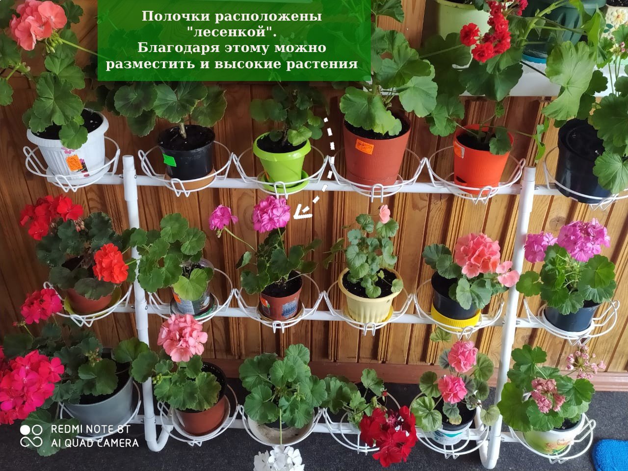 стеллаж для цветов красивый на окно . Фото N9